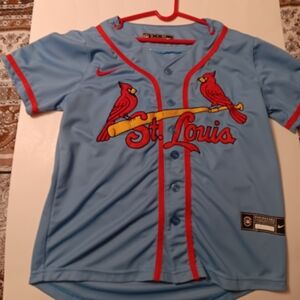 Nike Light Blue St. Louis Cardinals Kids Baseball Jersey with Red Trim